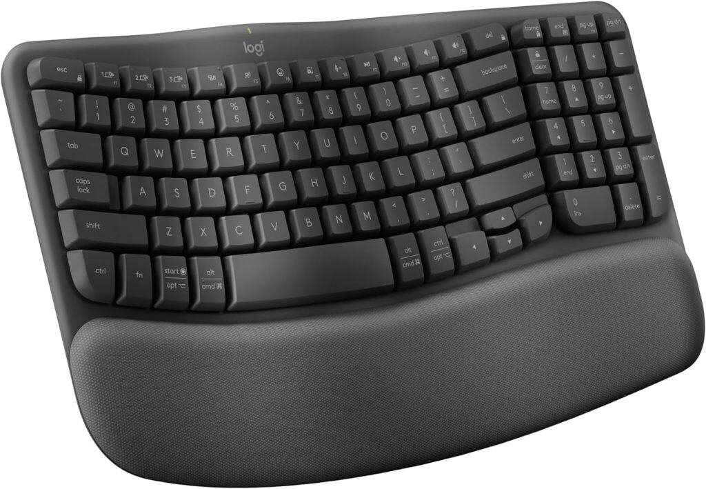 wireless ergonomic backlit keyboard