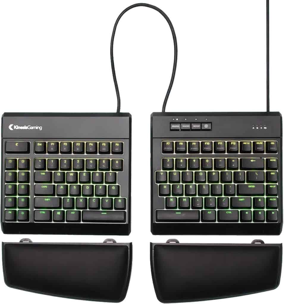 backlit ergonomic keyboard 