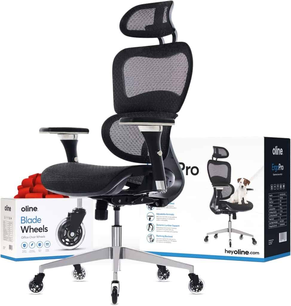 ergonomic chair with footrest